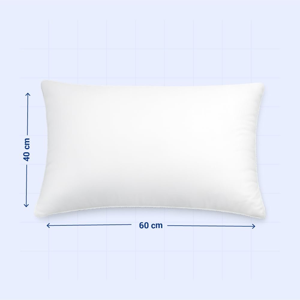 Welspun Dream Nest Microfiber Plain White Pillows Set 2 | Super Soft, Breathable & Adjustable Bed Pillows for Sleeping | White Pillow Set of 2 (40cm x 60cm) - Image 5