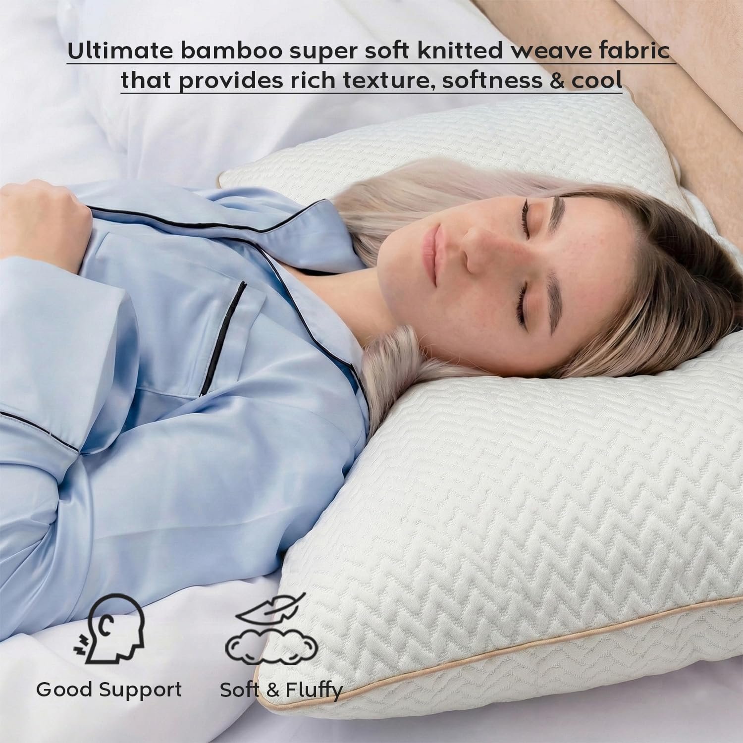 AYKA Ultimate Plush Bed Pillow Set of 4 | 100% Virgin Microfiber Filling for Neck & Shoulder Support | 17x27” Breathable Hotel Quality Pillows | Never Flat, Anti-Bacterial & Hypoallergenic | Supersoft - Image 4