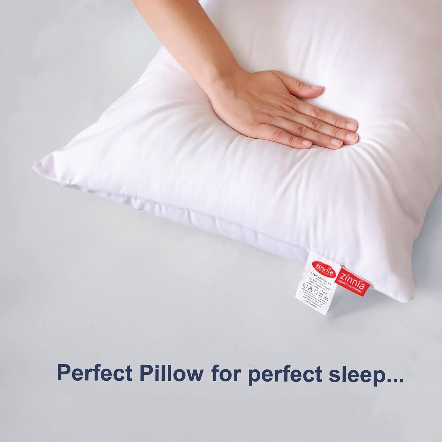 Zinnia Comfort Soft Microfiber Pillow | White | Basic Size 41 x 61 CM | Pack of 4 - Image 3